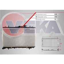 VEKA-16-2108B - Su Radyatoru Brazıng Hyundaı Accent I (X-3) 1.3i A-T 1994-2000