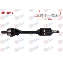 VEKA-ME-8030 - Komple Aks Sag On Uzunluk 560MM Mercedes S Serısı (W221) S320 S350 4-Matıc 2005-2013 / E Serısı (W212) E 63 Amg 4-Matıc 2013-2016 / Cls (C218) Amg 4-Matıc 2013-2017