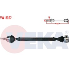 VEKA-VW-8002 - Komple Aks Sag On Volkswagen Golf Iv (1j1) 1.6i M-T Uzunluk 822MM 1997-2005