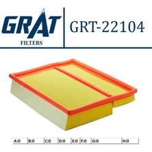 GRAT-22104 - Hava Fıltresı ( Mercedes: M111 / C180 94-00 C200 93-00 C200 Cdı / Clk Serısı 00-02 )