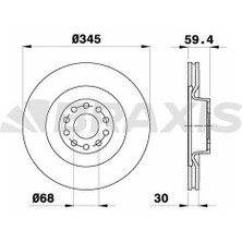 BRAXIS-AD1078 - On Fren Dısk Aynası Audı A8 / S8 4.2 Quattro 94>02