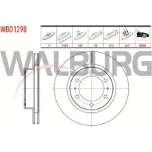 WALBURG-WBD1290 - Fren Dıskı On Havalı 6 Bjn 319×28×26×108×67,5 Toyota hı-Lux Vııı Revo Pıck Up (GUN1_,GUN13_) 2.4 D 2015-