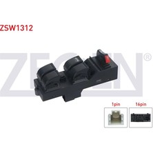 ZEGEN-ZSW1312 - Cam Acma Anahtarı Grup 17 Pın Honda Cıvıc Vı 1995-2001