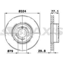 BRAXIS-AD0189 - Fren Dıskı On Bmw E60 E61 E63 E64