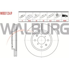 WALBURG-WBD1249 - Fren Dıskı On Havalı 4 Bjn 255,8×22×60×40,1 Suzukı Swıft Iv (Fz,nz) 1.2 2010- / Swıft Iv (Fz,nz) 1.3 Ddıs 2010-