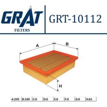GRAT-10112 - Hava Fıltresı ( Alfa ROMEO:145-146-155-156 1.4ı 1.6 1.6ı 1.8ı 1.9jtd 96-01/fıat : Brava-Bravo-Marea 95-01 1.6 16V 2.0 20V)