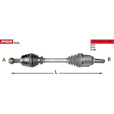 MGA-70126 - Komple Aks Sol Iç Aks Mili Dahil (Fıat:grande Punto 1.3jtd 75HP 05-)