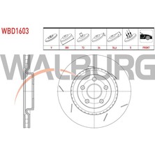WALBURG-WBD1603 - Fren Dıskı On Havalı 5 Bjn 380×34X72X54,6 Jeep Grand Cherokee Iv (Wk,wk2) 3.0 Crd - 3.6 V6 2010-