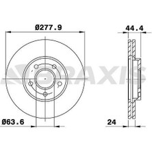 BRAXIS-AE0188 - On Fren Dısk Aynası Connect 1.8tdcı 02>13 Abslı