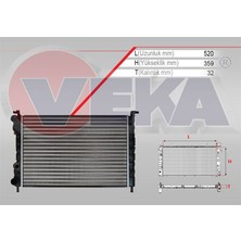 VEKA-16-1823-32 - Su Radyatoru Mekanık (32MM) Fıat Palıo (178BX) (178DX) 1.2i 16V M-T 1996-2005