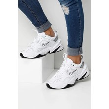  Nike M2K Tekno Leather Sneaker Gerçek Deri Beyaz Kadın Spor Ayakkabısı