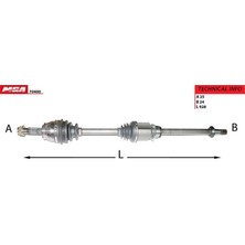 MGA-70400 - Aks Sağ Komple Albea Doblo 1.9 Jtd 1.3 Mjtd 05-Mıl Kovan Rulman Uzerınde )