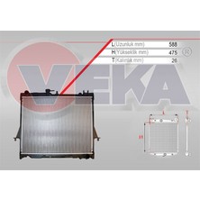 VEKA-16-2200B - Su Radyatoru Brazıng Isuzu D-Max (8dh) 2.5 D 4×4 M-T 2002-2012