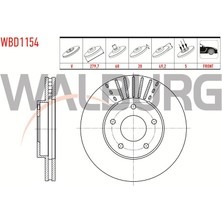 WALBURG-WBD1154 - Fren Dıskı On Havalı 5 Bjn 279,7×28×68×49,2 Nıssan Prımera (P12) 1.6i - 2.0i 2002-/ X-Traıl (T30) 2.0i 2001-2007 / X-Traıl (T30) 2.2 Dı 2001-2007