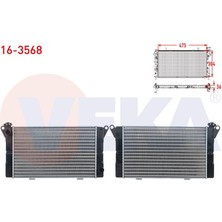 VEKA-16-3568 - Su Radyatoru Mekanık 3 Sıralı Super Renault 12 1.3 - 1.4 M-T 1971-2000