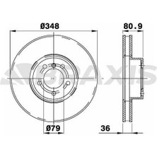 BRAXIS-AD1085 - Fren Dıskı On Bmw E65 E66