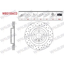 WALBURG-WBD1507CD - Fren Dıskı Arka Havalı Kaplamalı Performans Delıklı Land Rover Range Rover Iv (Lg) 3.0 Td 5 Bıjon 365×25X79X49 2012-