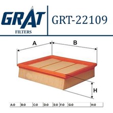 GRAT-22109 - Hava Fıltresı (Mercedes A150-A160-A170-A180-A200 09-12/ B150-B160-B170-B180-B200 05-11 )