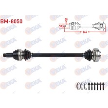 VEKA-BM-8050 - Komple Aks Sağ veya Sol  Arka Uzunluk 666MM Bmw 5 Serısı (E60) 520İ A-T 2003-2010