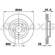 BRAXIS-AE0316 - On Fren Dıskı Jeep Compass Patrıot Chrysler Sebrıng Dodge CALIBER-4008-C4 Aırcross