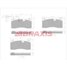 BRAXIS-AA0757 - Fren Balatası Arka Q7 07 > 15 3.0 Tdı Tfsı Cjgc Cjma Bun Casb