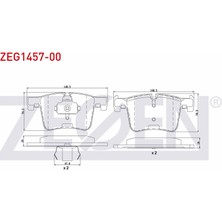 ZEGEN-ZEG1457-00 - Fren Balata On Bmw 3 Serısı (F30) 320İ Xdrive 2011-/ 320 I 2011- / 320 D 2011-/ 316 I 2011-/ 2 Serısı (F45) 220 D 2014-/ Bmw X4 (F26) Xdrive 2.0i 2014-/ Xdrive 3.0 D 2014-