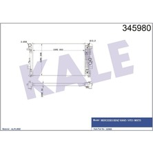 KALE-345980 - Su Radyatörü Mercedes Benz Vıano W639 2.0/2.2cdı Vıto Vıto/mıxto 109-122CDI 03=> (At) (Ac/nac) [brazıng] [650X398X32]