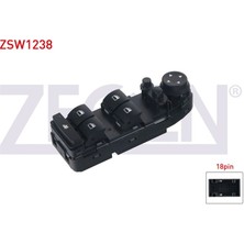 ZEGEN-ZSW1238 - Ayna Ayar ve Cam Acma Anahtarı Grup 18 Pın Bmw 3 Serısı (E90) - X1 (E84) - X5 (E70) - X6 (E71,E72) 2005-