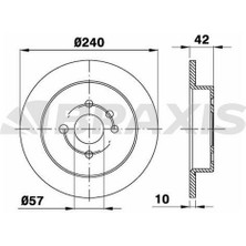 BRAXIS-AE0031 - Arka Fren Dısk Aynası (5 Bıjon) Astra H Merıva B Corsa C Astra G 2.0dı 2.0 16V 1.8 16V 02 / 98>2.0d