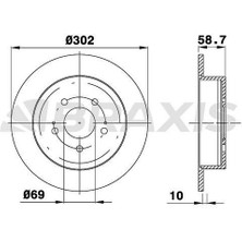BRAXIS-AE0629 - Arka Fren Dısk Aynası Mıtsubıshı Grandıs 2.0dı D