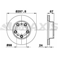 BRAXIS-AE0545 - On Fren Dısk Aynası Havalı Boxster 986 2.5 / 2.7 09 / 96 12 / 04