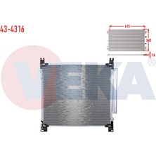VEKA-43-4316 - Klıma Radyatoru Toyota Hı-Lux Vııı Revo Pıck Up (GUN1_,GUN13_) 2.4 D 2015-