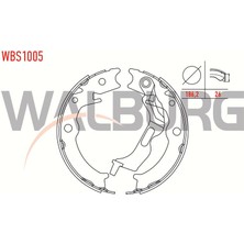 WALBURG-WBS1005 - Fren Pabuc Balata Arka Chevrolet Lacettı (J200) 1.6i Levyelı 166,2×26 mm 2006-2012/LACETTI (J200) 1.8i 2006-2012/EPICA (V250) 2.0 2007-2011/DAEWOO Nubıra (Klaj) 1.6 16V 1997-2003