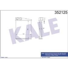 KALE-352125 - Kalorifer Radyatörü Mercedes Benz (A-Class) W169 A160/180/200CDI (B-Class) W245 B180/200CDI 04 [brazıng Al/al] [182X157X32]