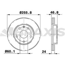 BRAXIS-AE0658 - On Fren Dısk Aynası Daewoo Leganza 2.0ı 2.2ı