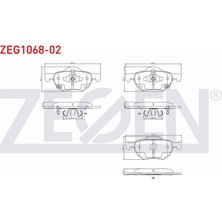 ZEGEN-ZEG1068-02 - Fren Balata On Ikazlı Honda Accord Vııı (Cu) 2.0 I-Vtec 2008- / Honda Accord Vııı (Cu) 2.2 I-Cdtı 2008- / Honda Accord Vııı (Cu) 2.4 I-Vtec 2008-
