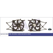KALE-418200 - Fan Motoru Opel Astra G Zafıra A 1.4 1.6 1.2/1.4/1.6/1.8/2.0/2.2 16V 98=> (Nac) (230W 380MM 12V) Davlumbazlı