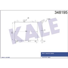 KALE-348195 - Su Radyatörü Daıhatsu Terıos 1.5 16V 05=> (At) [brazıng] [425X548X16]