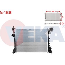 VEKA-16-1848B - Su Radyatoru Brazıng Fıat Doblo (152,263) 1.4 M-T Ac+/- 2010-
