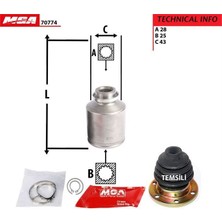 MGA-70774 - Aks Kafa Ic Sag-(Kıa: Sorento 02>05  )   (28×25×43)