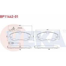 AP-05P1570 - Fren Balata Arka Fıslı Renault Master Iıı (Fv) 2.3 Dcı Cıft Teker 2010- / Opel Movano B 2.3 Dcı 2010- / Karsan Jest 2.3 D 2012-