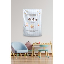 Vagonik Kişiye Özel Doğum Günü Ceylan Temalı Happy Birthday Duvar Örtüsü Duvar , Doğum Günü Flaması