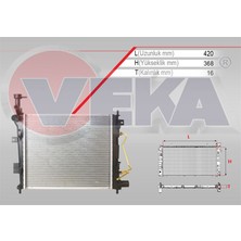 VEKA-16-2414B - Su Radyatoru Brazıng Kıa Pıcanto (Ta) 1.25 A-T Ac+/- 2011-