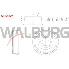 WALBURG-WDR1042 - Fren Kampanası Arka 4 Delık Volkswagen Polo (6n1) 1.4 1994-1999 / Polo (6n2) 1.4 1999-2001