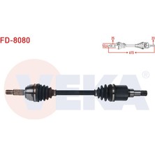 VEKA-FD-8080 - Komple Aks Sol On Uzunluk 615MM Ford Tourneo Courıer 1.5 Tdcı M-T 2018-