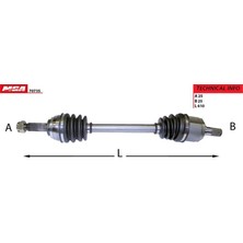 MGA-70735 - Aks Komple Sol-(Hyundaı: Accent 95>00 / Accent 00>05 Benzınlı / Excel 90>94  )