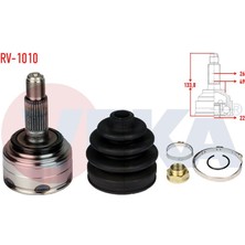 VEKA-RV-1010 - Aks Kafası Sol-Sag On Dıs Rover 200 (Xw) 1.4i  26×22×49 Uzunluk 133 mm 1989-1995