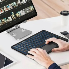 Umotech Rgb Işıklı Kablosuz Bluetooth Klavye Mouse Seti Şarjlı Ultra Slim Tablet Telefon Windows Uyumlu