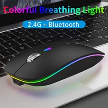 Umotech Rgb Işıklı Kablosuz Bluetooth Klavye Mouse Seti Şarjlı Ultra Slim Tablet Telefon Windows Uyumlu
