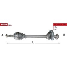 MGA-70212 - Aks Komple Sol Abslı Kalın Freze 2006=> Kangoo Iı 1.5 K9K